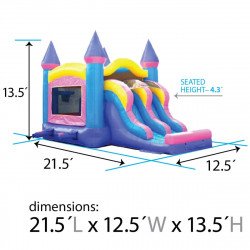 KIDS20PINK20DOUBLE20LANE20SLIDE20COMBO204 1667351567 KIDS PINK Double Lane Slide Combo (17)